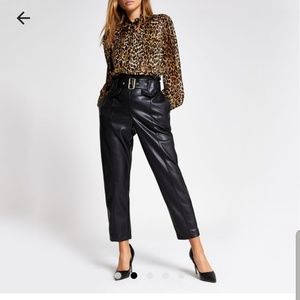 Faux leather pant